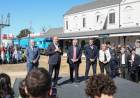 Omar Perotti y Alberto Fernández inauguraron el ramal recuperado del tren de pasajeros entre Rosario y Cañada de Gómez