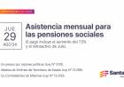 Provincia dio a conocer el cronograma de pago de las pensiones sociales