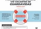 Inscripción abierta para cubrir cargos de guardavidas durante la temporada 2024-2025