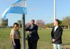Puesta en valor del Parque Federal: se inauguraron mástiles con la bandera de Argentina y de Santa Fe