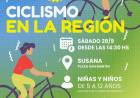 Cuarta jornada de Ciclismo en la región se correrá en Susana