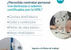 Crean Bolsa de Trabajo para personas con certificación de competencias UNL