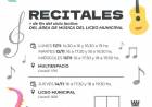 El área de Música del Liceo Municipal brindará recitales como cierre del ciclo lectivo