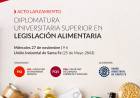 Lanzan Diplomatura Universitaria Superior en Legislación Alimentaria 