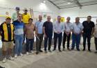 El senador Michlig y equipo de tabajo entregaron aportes y recorrieron obras en Arrufó