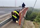 Tareas de mantenimiento de Vialidad Nacional en circunvalación oeste