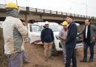 Nuevo Puente Santa Fe-Santo Tomé: Pullaro inspeccionó la finalización del movimiento de suelo y ahora viene la colocación de los pilotes