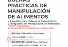 Se abre la inscripción para un nuevo curso de Buenas Prácticas de Manipulación de Alimentos