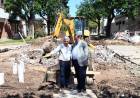 Poletti recorrió los avances de las obras en Roque Sáenz Peña y Crespo