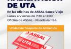 En Sauce Viejo, Assal local realizará trámites del registro UTA 2026