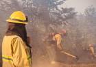 Brigadistas santafesinos ya combaten los incendios forestales en Puerto Patriada, en Chubut