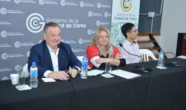 Michlig y Dupouy recorrieron obras, entregaron aportes y se reunieron con instituciones de Ceres