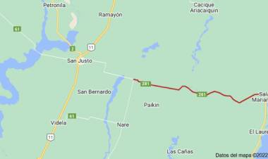 Solicitan la pavimentación de la ruta que une San Justo con Saladero Cabal