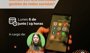 Charla virtual sobre gestión de redes sociales para sumar clientes