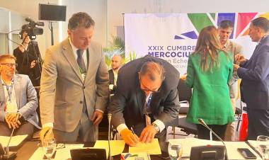 Mercociudades: Poletti firmó el proyecto de Cooperación Sur-Sur para el cuidado de las ciudades sostenibles