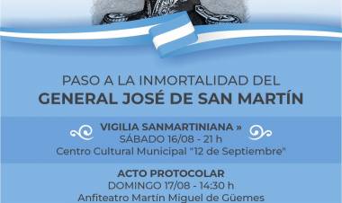 Actividades conmemorativas por un nuevo aniversario del paso a la inmortalidad del General José de San Martín