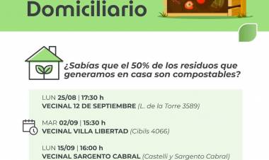 La Municipalidad invita a participar de nuevos talleres de compostaje domiciliario