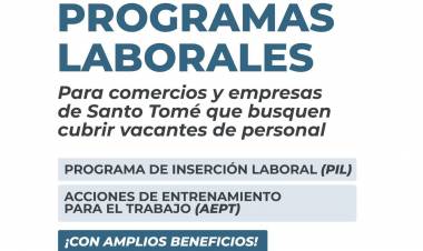 Programas de Inserción Laboral y Entrenamiento para el Trabajo en marcha