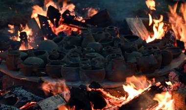 Se realizó la tradicional quema anual del Taller de Cerámica de La Guardia