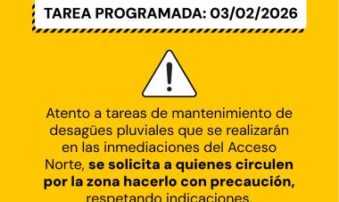 Santo Tomé realizará tareas de mantenimiento de desagües pluviales en inmediaciones del Acceso Norte