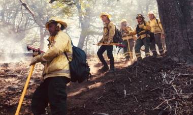 Brigadistas de Santa Fe en Chubut realizan ataque directo al fuego, cortafuegos y contención de focos