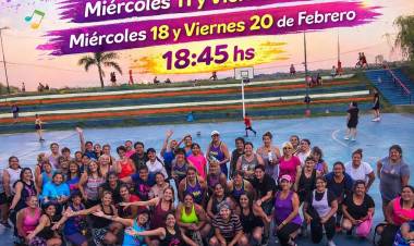 Clases de zumba en el Camping Municipal: reprogramación de fechas por cuestiones climáticas y feriado de Carnaval