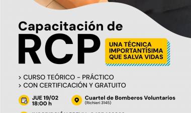 La Municipalidad invita a una capacitación gratuita en Reanimación Cardiopulmonar (RCP)