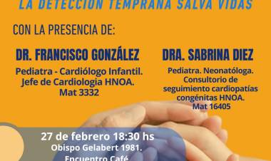 “La detección temprana salva vidas”: convocan a un conversatorio sobre cardiopatías congénitas en Santo Tomé