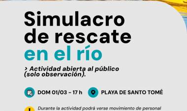 La Municipalidad realizará un simulacro de rescate en el río como parte de acciones de entrenamiento y prevención