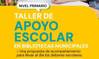 Comienzan los Talleres de Apoyo Escolar 2026 en Bibliotecas Municipales