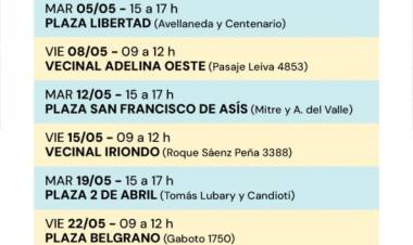 La Municipalidad informa el cronograma de EcoCanje para el mes de mayo