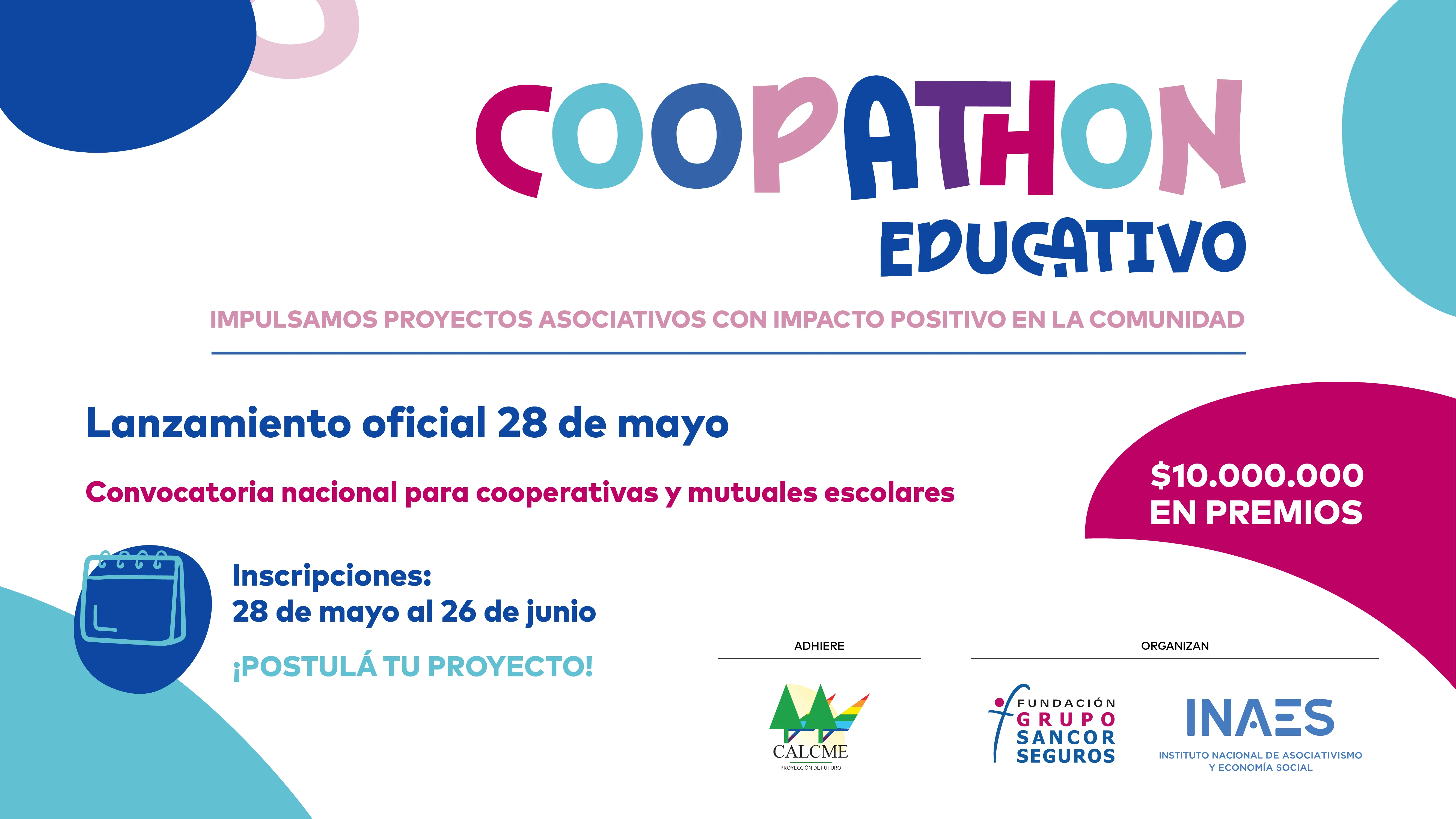 La Fundación Grupo Sancor Seguros junto a INAES lanzan el concurso COOPHATON EDUCATIVO para impulsar proyectos asociativos en escuelas de todo el país