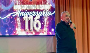 Alcides Calvo acompañaó la celebración de un nuevo aniversario de Libertad de Sunchales