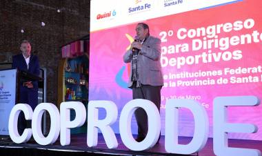 Poletti participó de la apertura del 2° Congreso para Dirigentes Deportivos en La Redonda
