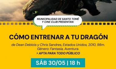 Este sábado se proyectará “Cómo entrenar a tu dragón” en el Ciclo de Cine