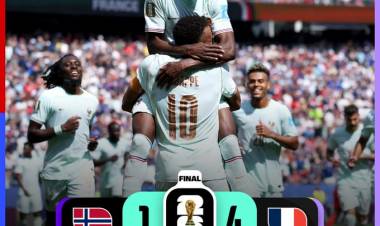 Francia goleó a Noruega y quedó primero del Grupo I