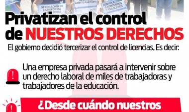 Amsafe denuncia la tercerización del control de la salud de los trabajadores docentes