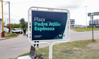 La Municipalidad inauguró la Plaza “Padre Atilio Espinosa” en barrio Centenario