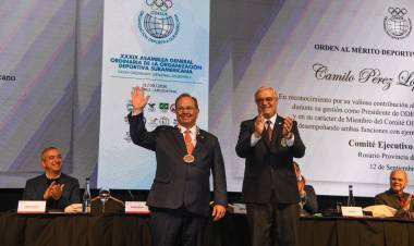 Javkin recibió en Rosario a las autoridades del deporte sudamericano en la Asamblea de la Odesur