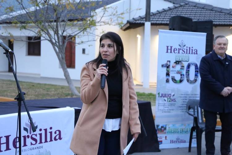Michlig acompañó a Silvana Romero en la inauguración de obras “que siguen transformando a Hersilia”