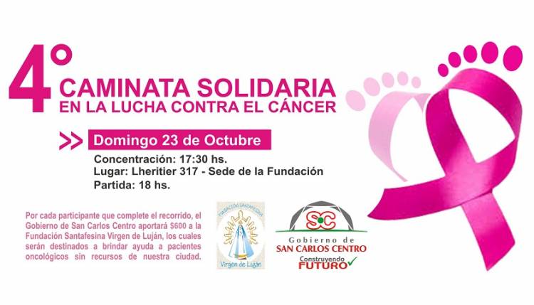 Cuarta caminata contra el cancer en San Carlos Centro