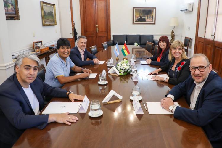 Alejandra Rodenas recibió al expresidente del Estado Plurinacional de Bolivia, Evo Morales