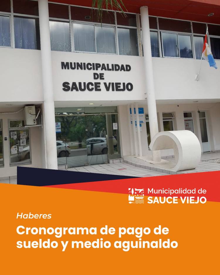 Cronograma de haberes Municipalidad de Sauce Viejo