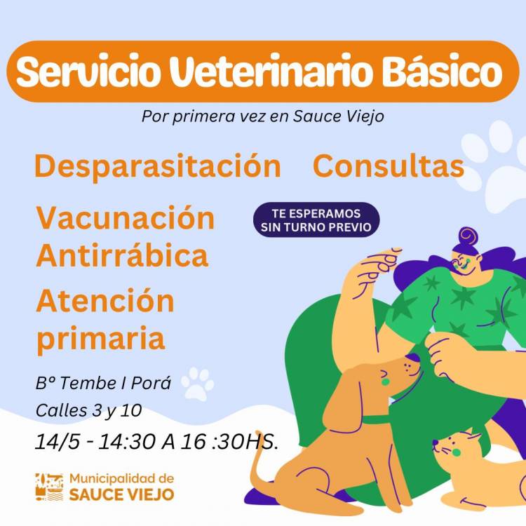 Jornada de servicio veterinario básico en Sauce Viejo