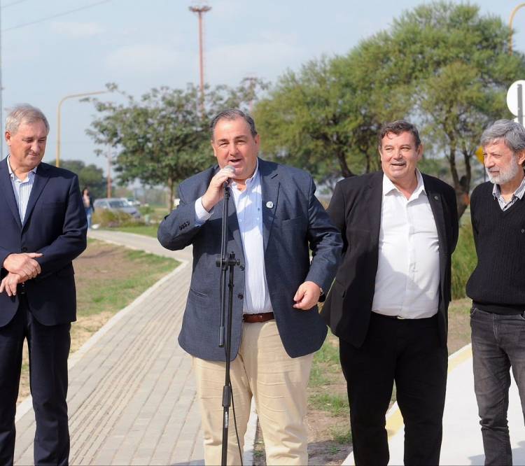 El intendente Poletti inauguró bicisendas, sendas peatonales y accesos a Ciudad Universitaria