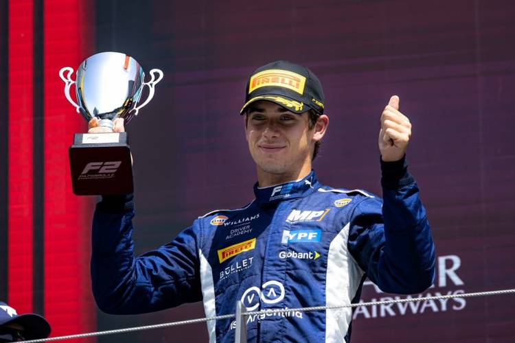 Franco Colapinto, terminpo segundo en en la F2 de Austria