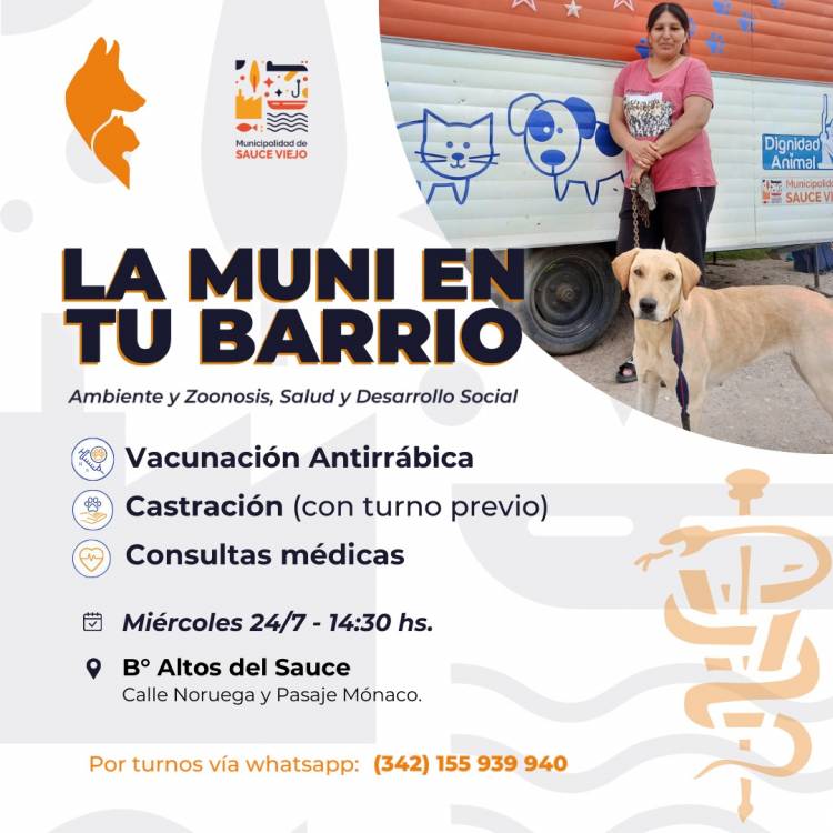La Muni en tu barrio, este miércoles en Altos del Sauce