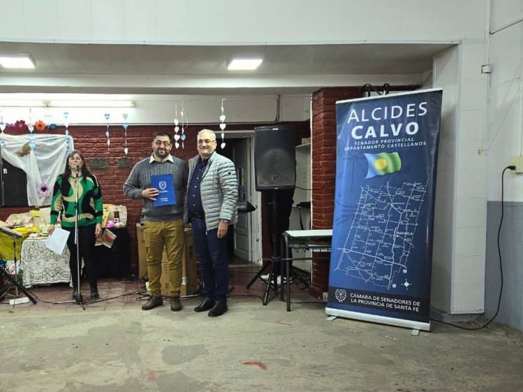 Calvo participó de las fiestas patronales de Hugentobler