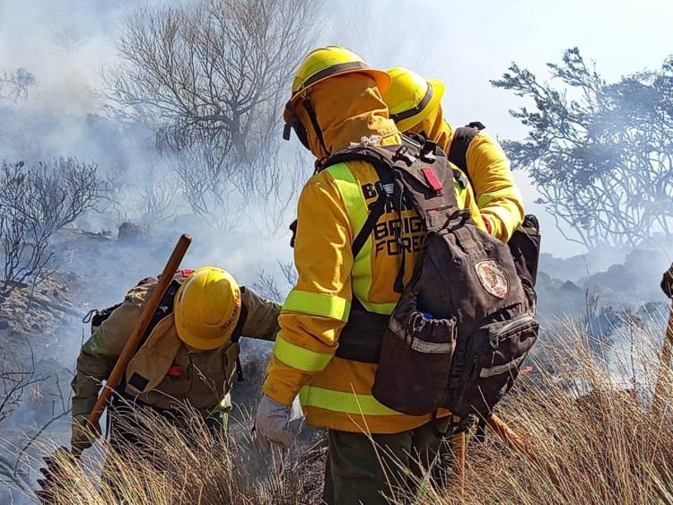 Córdoba: brigadistas santafesinos controlaron los incendios en la zona de Ongamira