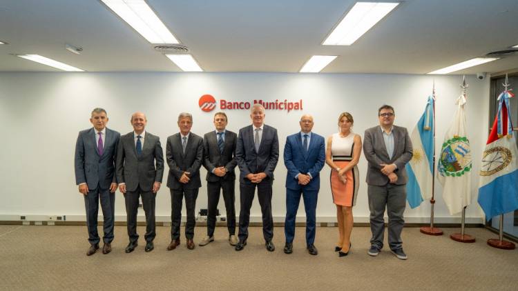 Reunión de las máximas autoridades de Bano Santa Fe y el Municipal de Rosario